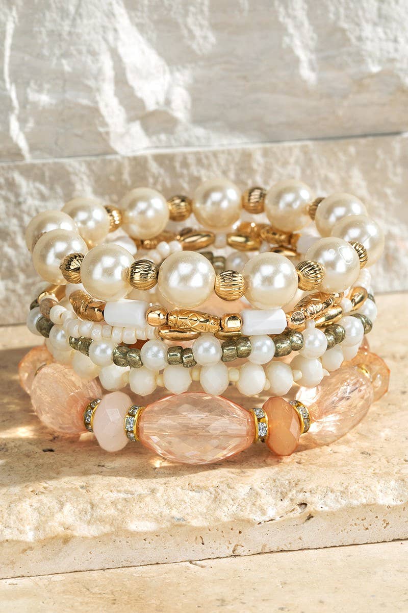 6 Layer Bead Boho Bracelet - Nepal