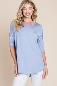 Basic Crew Neck T-Shirt - Denim
