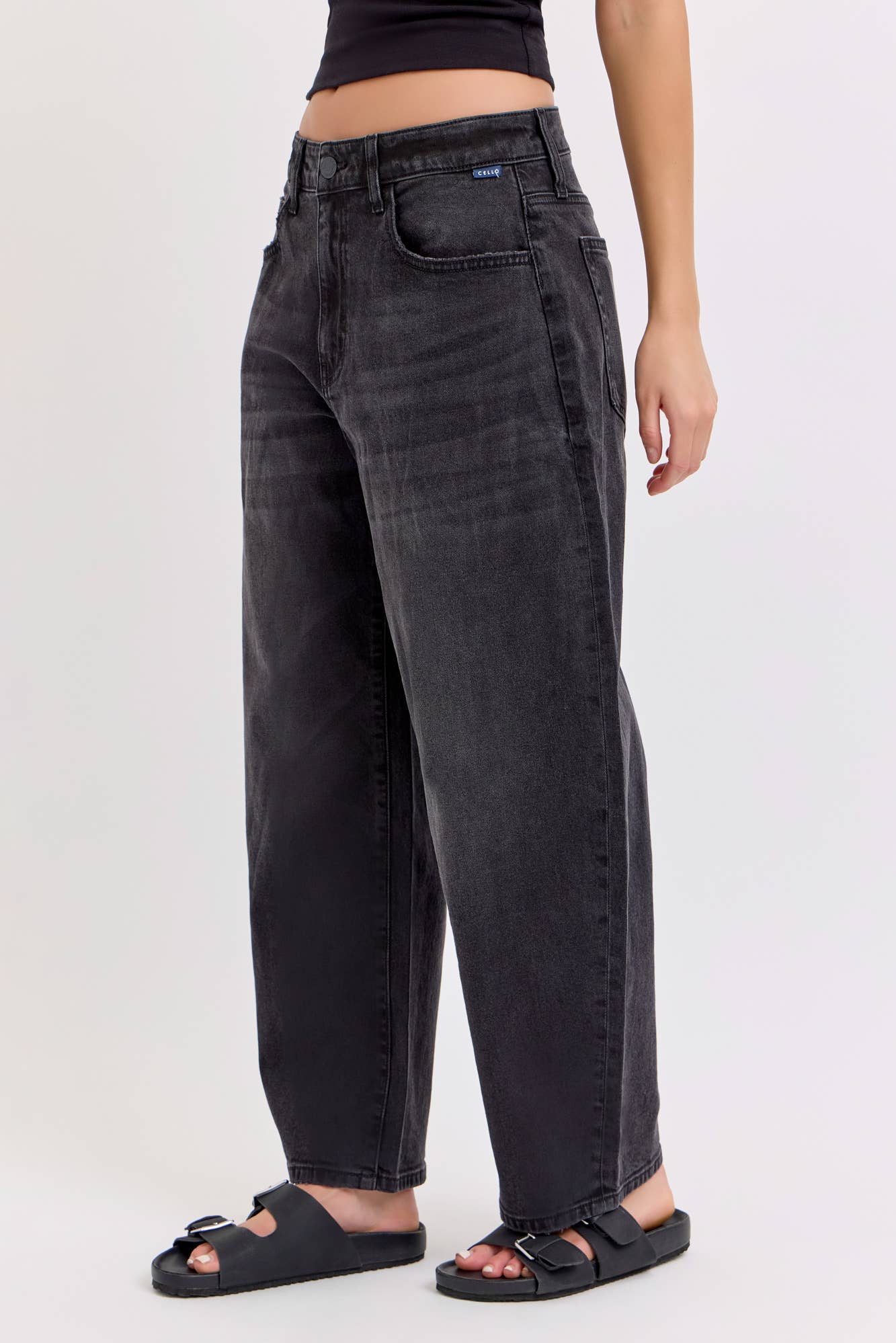 Black Barrel Leg Jean C271
