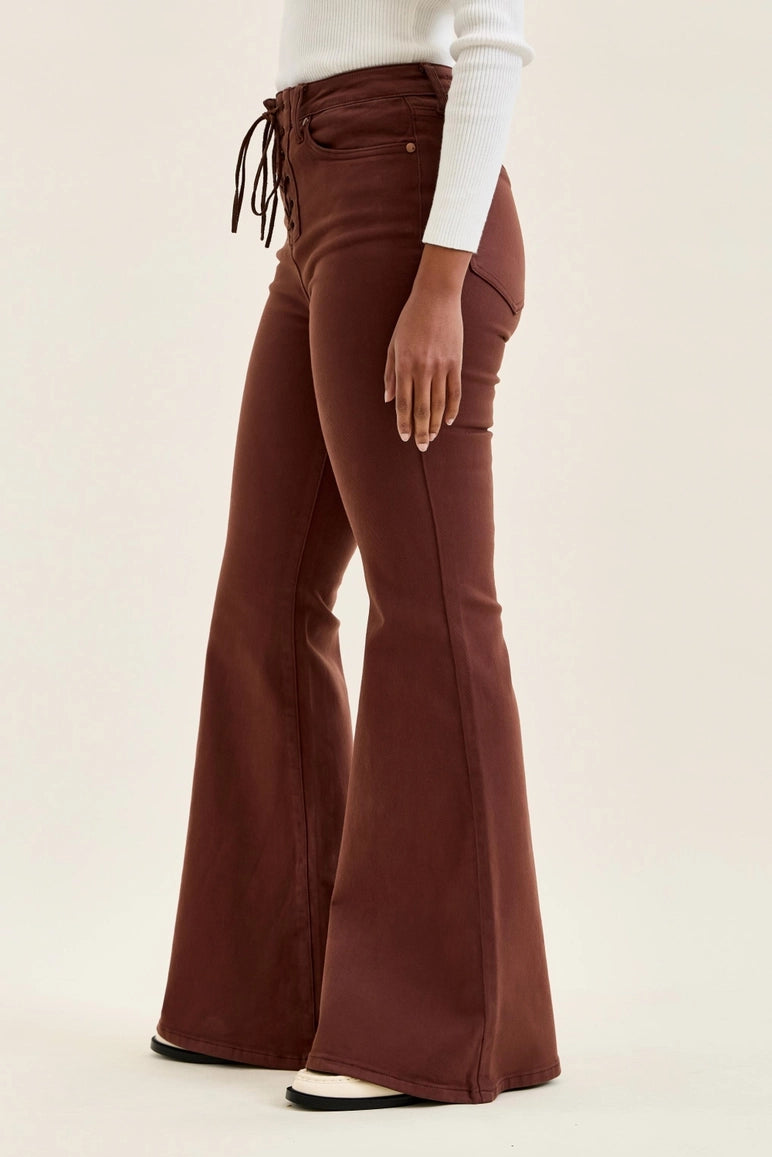 HW Flare Lace Up Cocoa Brown - JB14