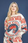 Bold Graphic Cotton Sweatshirt - Rooster