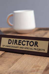 Director Wooden Desk Sign