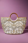 Myth Jute Wood Handle Tote Bag