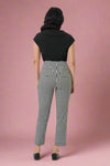 1960s Black & White Gingham Cigarette Pants