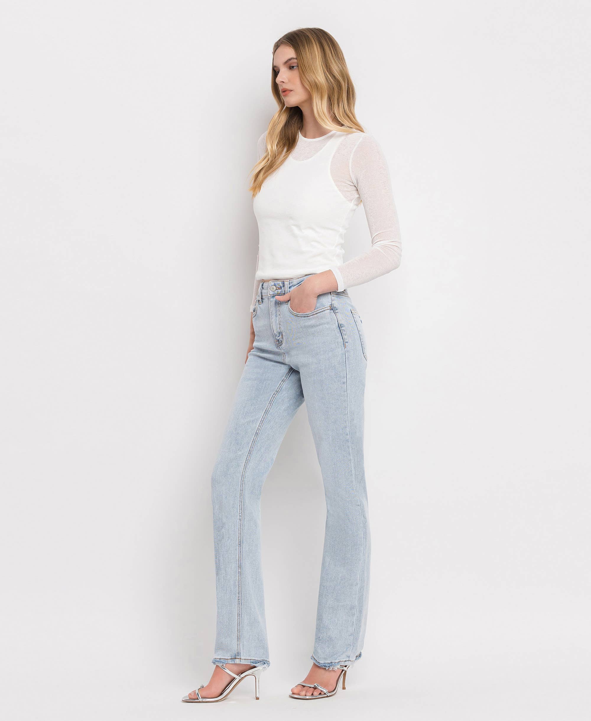 90's Vintage Super High Rise Straight Jeans - LV30
