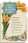 Birthday - Here's Your Obligatory Card