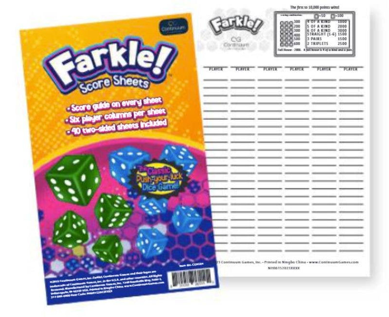 Farkle! Score Pads