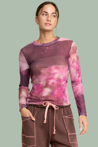 Mesh Abstract Top - Orchid