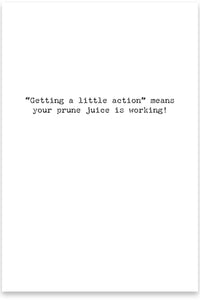 Prune Juice Greeting Card