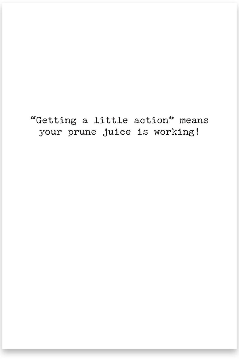 Prune Juice Greeting Card