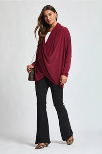 Soft Drape Hacci Wrap - Wine