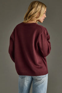 Wine Weather Sweater - Wine
