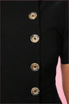 Button Swing Dress - Black