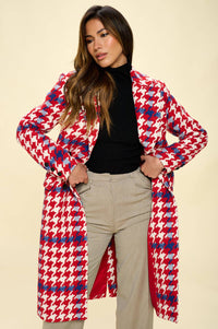 Promenade Houndstooth Coat