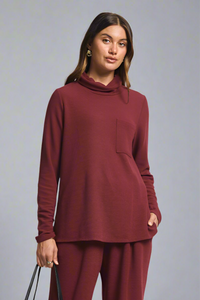 Getaway Long Sleeve Top - Wine