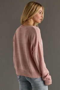 Wine Weather Sweater - Pink