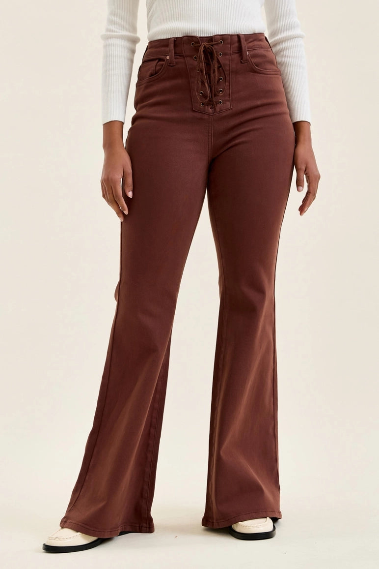 HW Flare Lace Up Cocoa Brown - JB14