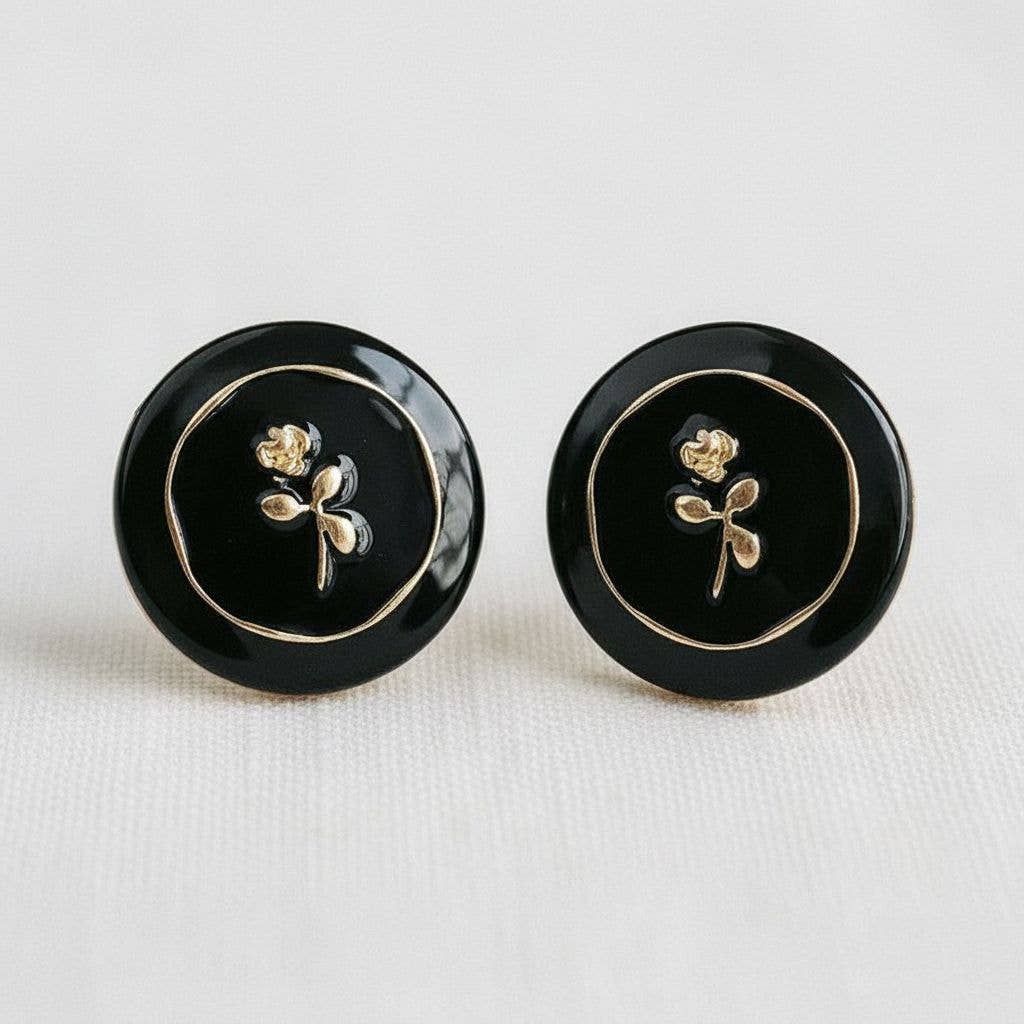 Geometric Rose-Inspired Earrings