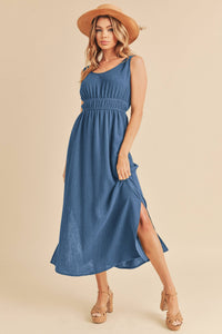 Darci Open Back Dress - Azure