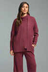 Signature Open Cardigan - Wine