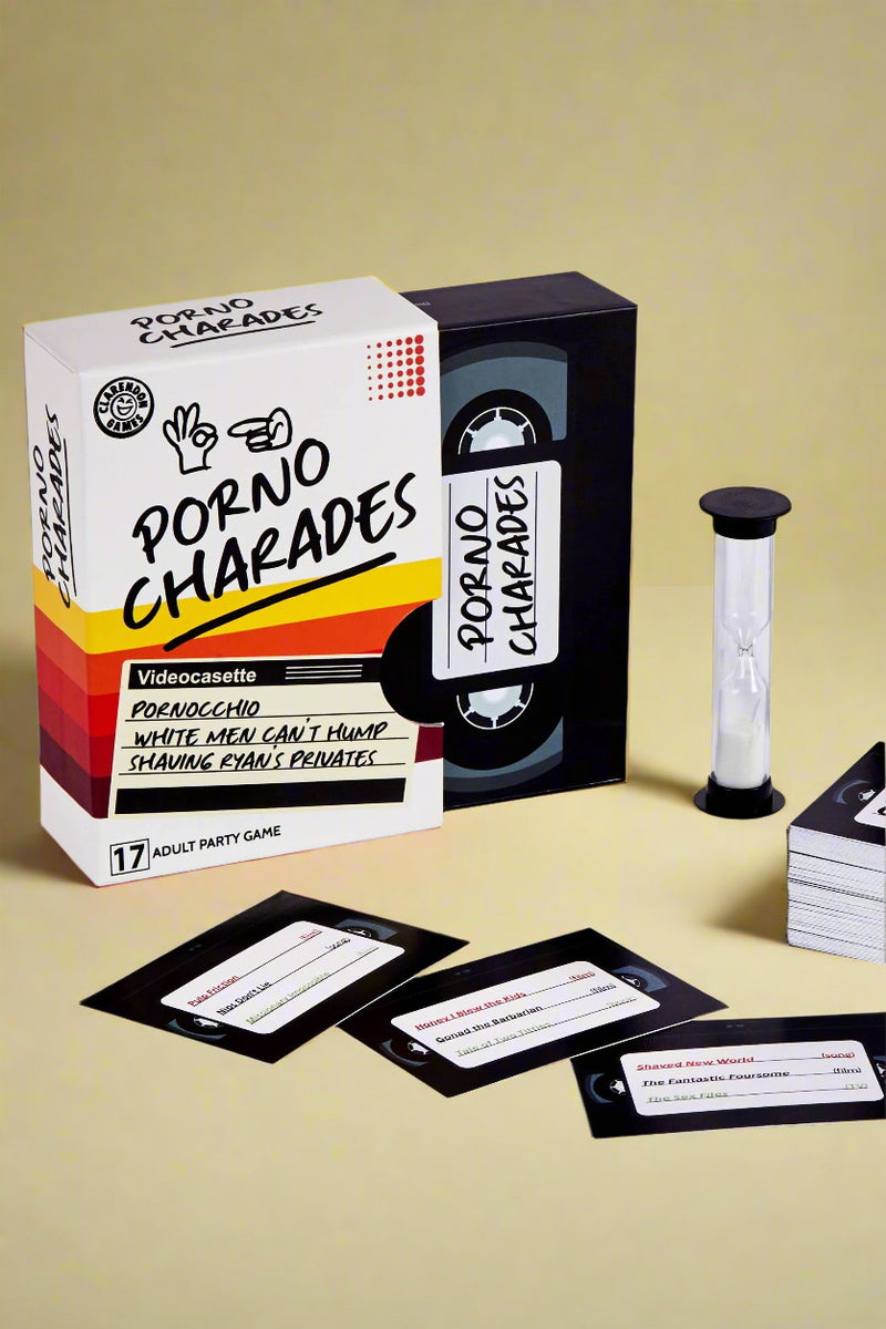A charades adult party game. Includes timer and charade cards. For 17 years+.