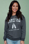 Campfire Drinking Team Sweatshirt Gray