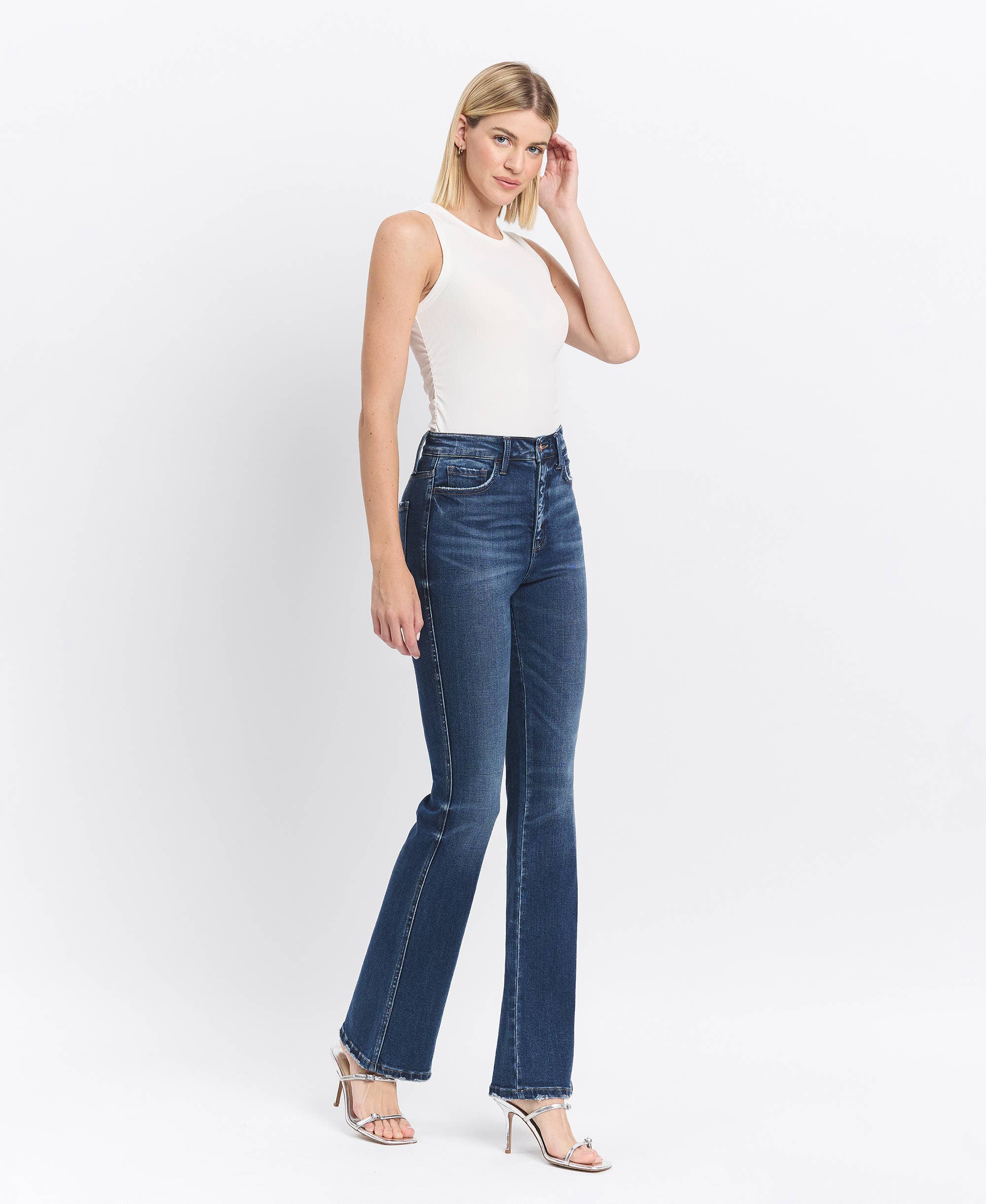 Tummy Control Super High Bootcut Jeans - LV31