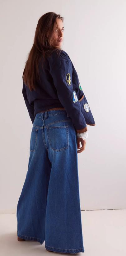 Stylish Retro Slit Wide-Leg Jeans