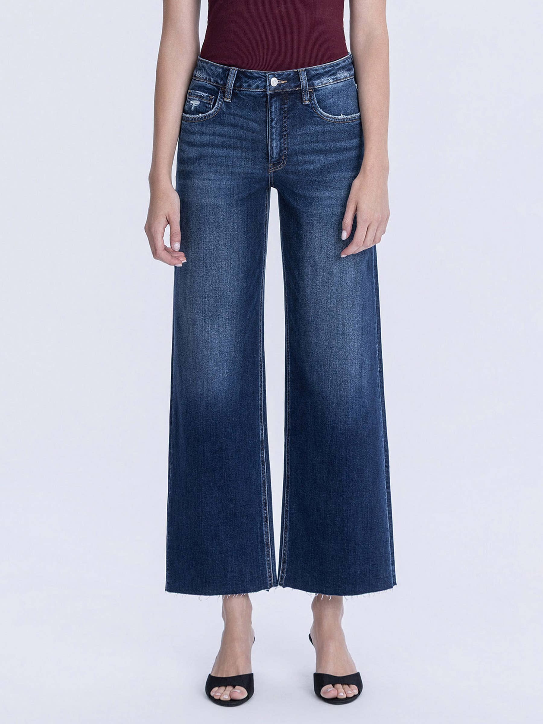 Tummy Control Super HR Wide Leg Jeans - LV35
