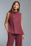 Signature Cowl Neck Tank - Wine