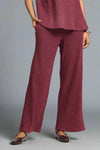Signature Wide Leg Pant - Wine