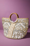 Myth Jute Wood Handle Tote Bag