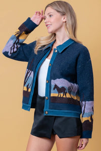 Desert Denim Sweater Jacket