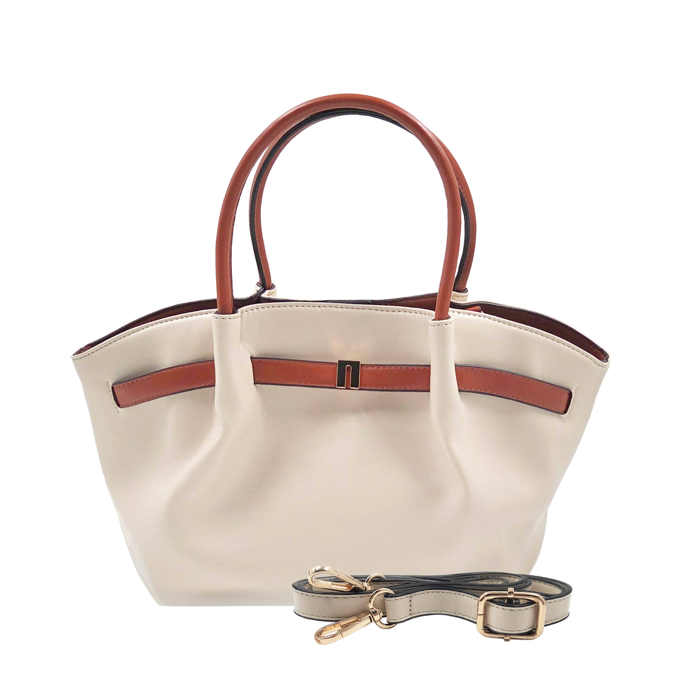 Teri Tote & Crossbody - Ivory Camel