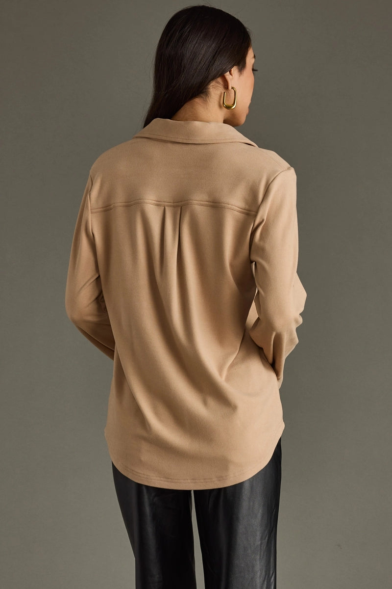 Super Soft Button Up - Tan