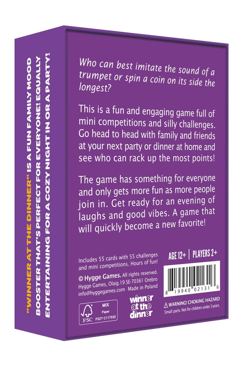 Card Game - Winner at the dinner