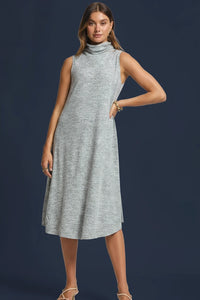 Brushed Tiger Turtle Dress - Charcoal