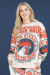 Bold Graphic Cotton Sweatshirt - Rooster
