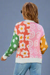 Abstract Multi Print Open Cardigan - White