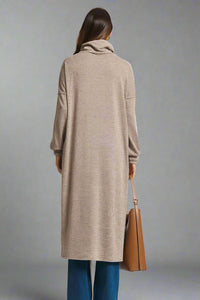 Cityscape Flowy Wrap Duster - Latte