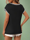 V-Neck Sleeveless Knit Pullover - Black