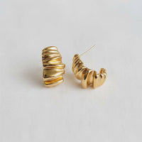 Chic C-Shaped Statement Drop Earrings