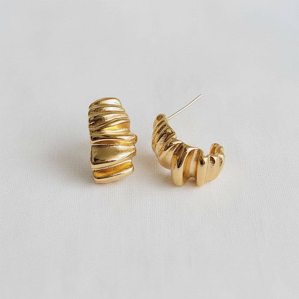Chic C-Shaped Statement Drop Earrings