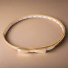 Retro-Inspired Metal Bow Belt - Gold