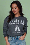 Campfire Drinking Team Sweatshirt Gray