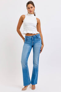 Mid Rise Bootcut Welt Pockets C269