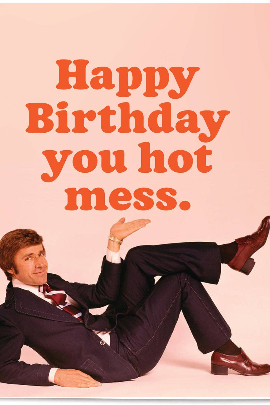 Birthday - Hot Mess Funny Vintage Photo Greeting Card Cute Fun – Spot