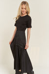 Knit Mix Dress - Black