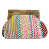 Beaded Clutch Bag with Wooden Handle