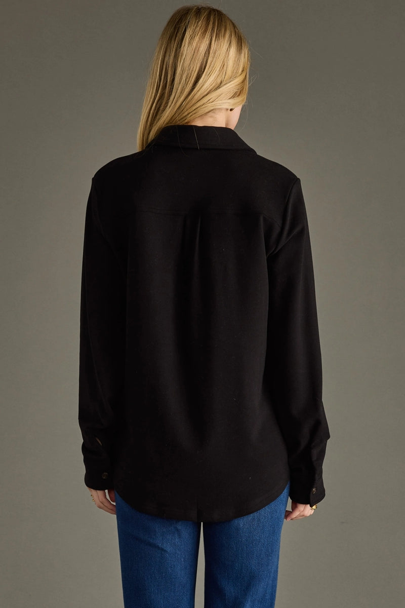Super Soft Button Up - Black